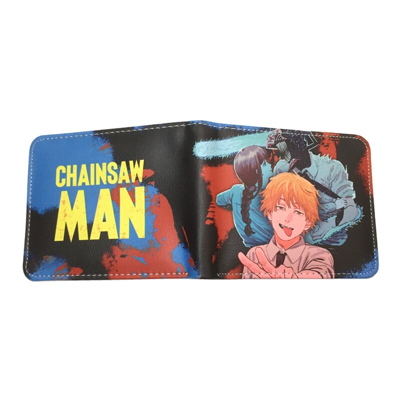 Anime Chainsaw Man Cute Cartoon Comics Purse Student Wallet Credit Card Holder