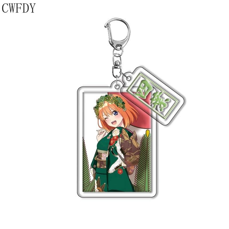 The Quintessential Quintuplets Keychain Anime Figure Nakano Ichika Nino Miku Yotsuba Itsuki Sisters Acrylic Charm Key Chain Gift