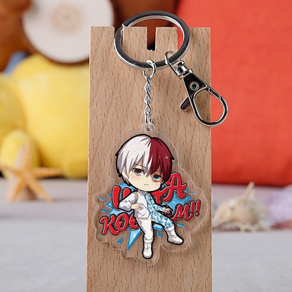 Keychain Anime Character My Hero Academia Deku Acrylic Keyring Japanese Cartoon Bag Handbag Gift For Student Comic Fans