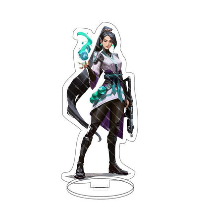 Game Figure Valorant Sage Killjoy Jett Sova Cypher Salvia Acrylic Stand Model Plate Desk Decor Standing Sign Figures Fans Gifts