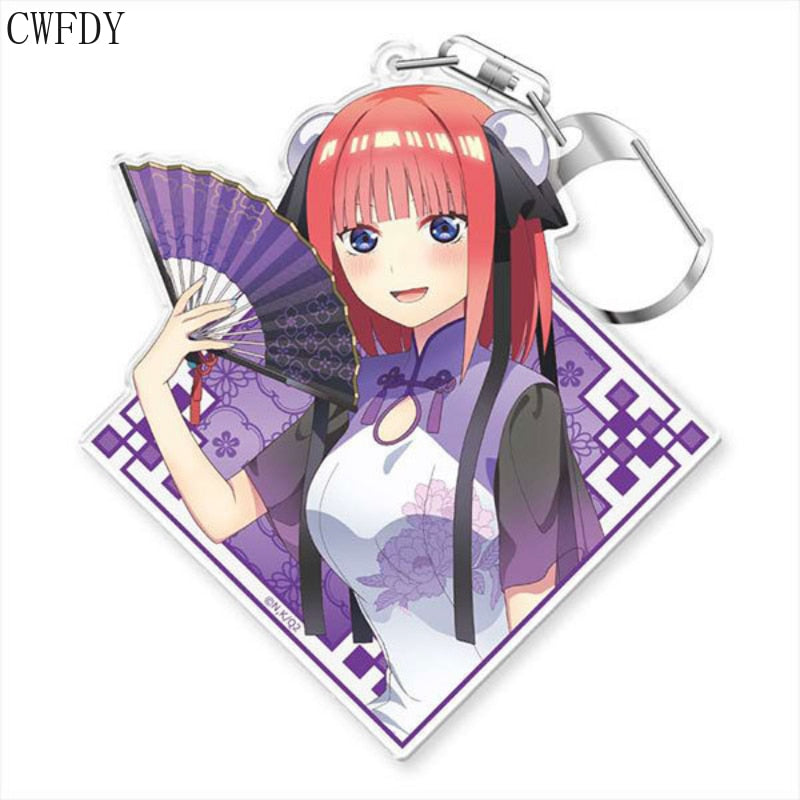 The Quintessential Quintuplets Keychain Anime Figure Nakano Ichika Nino Miku Yotsuba Itsuki Sisters Acrylic Charm Key Chain Gift