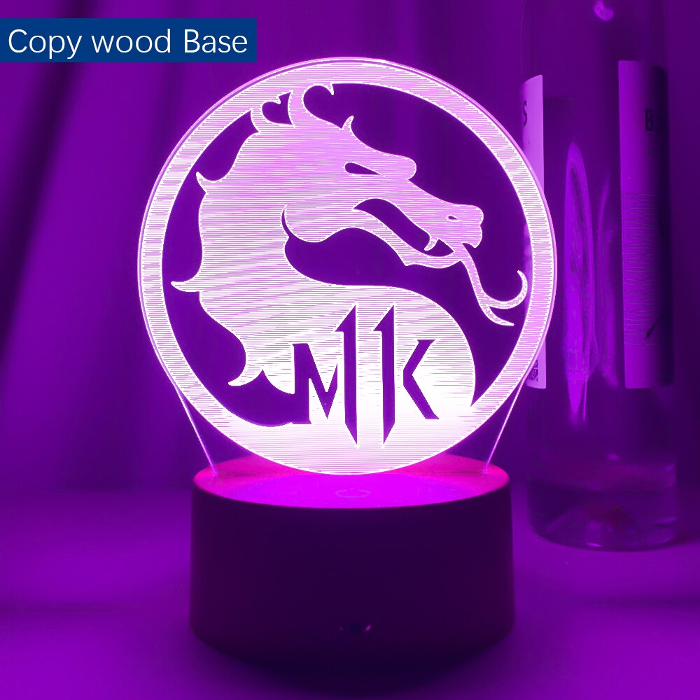 Game Mortal Kombat 11 Logo Night Light Led Touch Sensor Color Changing Nightlight for Kids Child Bedroom Decor Gift Table Lamp