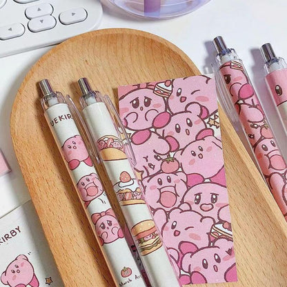 New Kawaii Cute Kirby Ball Pen Signing Pen Do Homework Take Notes Quick Drying 0.5Mm Black Ins Girl Christmas Gift For Children