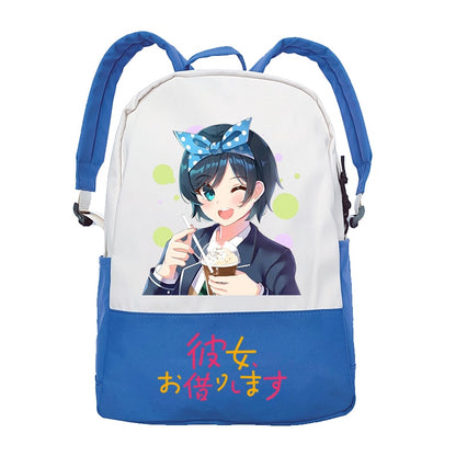 Anime Rent A Girlfriend Manga Kanojo Okarishimasu Patchwork Casual Kawaii Shoulder Schoolbag Backpacks