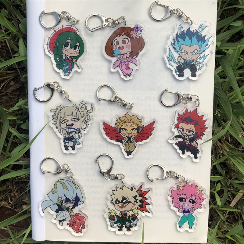 My Hero Academia OCHACO URARAKA Midoriya Izuku Ashido Mina Keychain Cosplay Accessories Pendant Badge Christmas Gifts