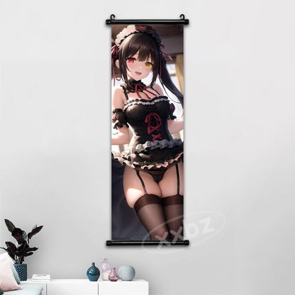 Anime Date A Live Poster Wall Art Canvas Kawaii Princess Pictures Modern Painting Tokisaki Kurumi Hanging Scroll Home Decor Gift