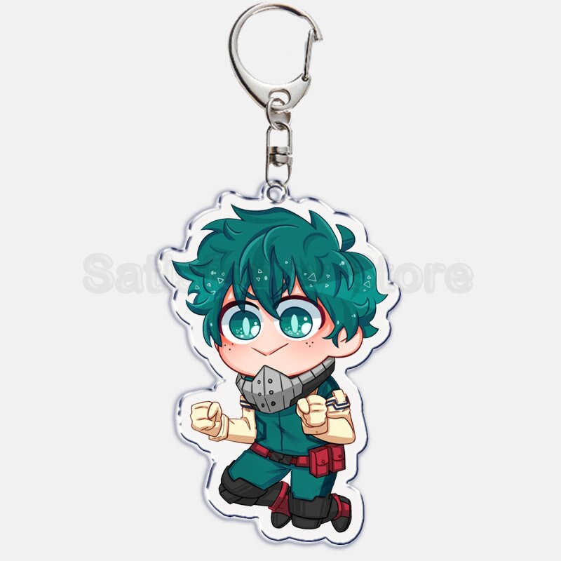 Cute My Hero Academia Anime Keychain Izuku Shouto Midoriya Bakugou Key Chain for Accessories Pendant Key Ring Keychains Gift