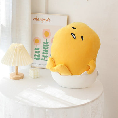 Sanrio Kawaii Gudetama Cartoon Plush Doll Children&#39;s Doll Plush Toy Sofa Backrest Throw Pillow Home Decor Surprise Birthday Gift