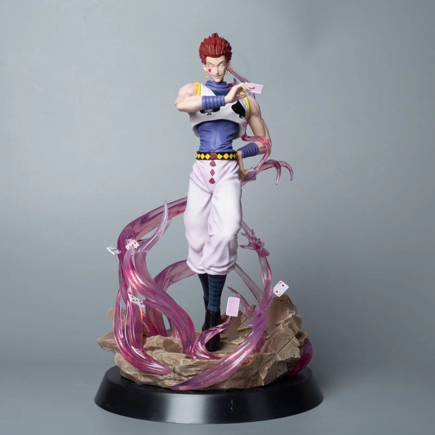 32cm Anime Hunter X Hunter Figure GK Hisoka with Replacement Head Action Figure PVC Collection Statue Model Toys for Gifts