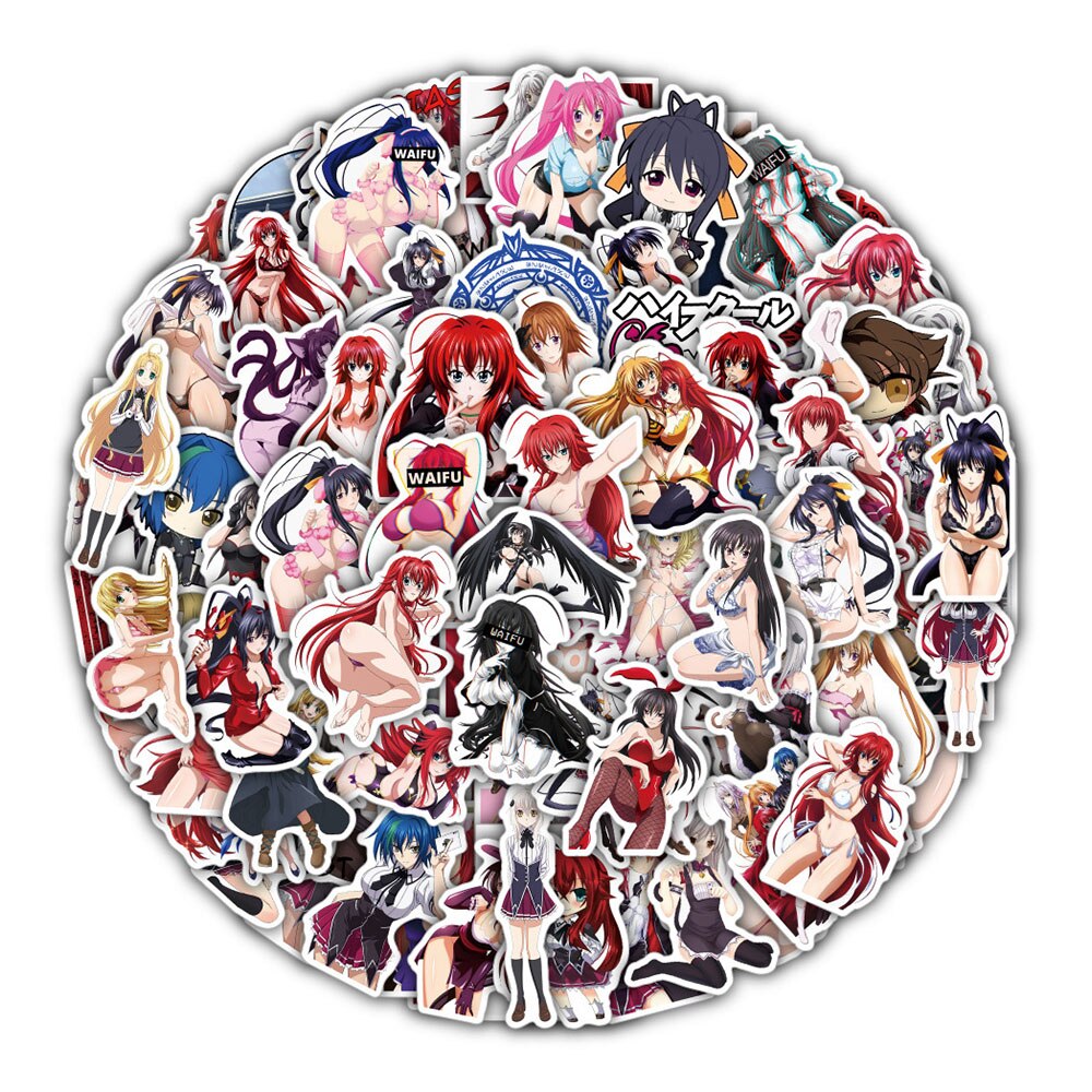 10/30/50/100PCS High School DXD Stickers Hentai Sexy Cute Girl Sticker DIY Laptop Suitcase Phone Notebook Sticker Classic Toys