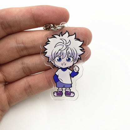 Anime Hunter x Hunter Hisoka Kurapika Killua Zoldyck Key Chain Pendant Cosplay Two-sided Acrylic Keychain Keyring Prop