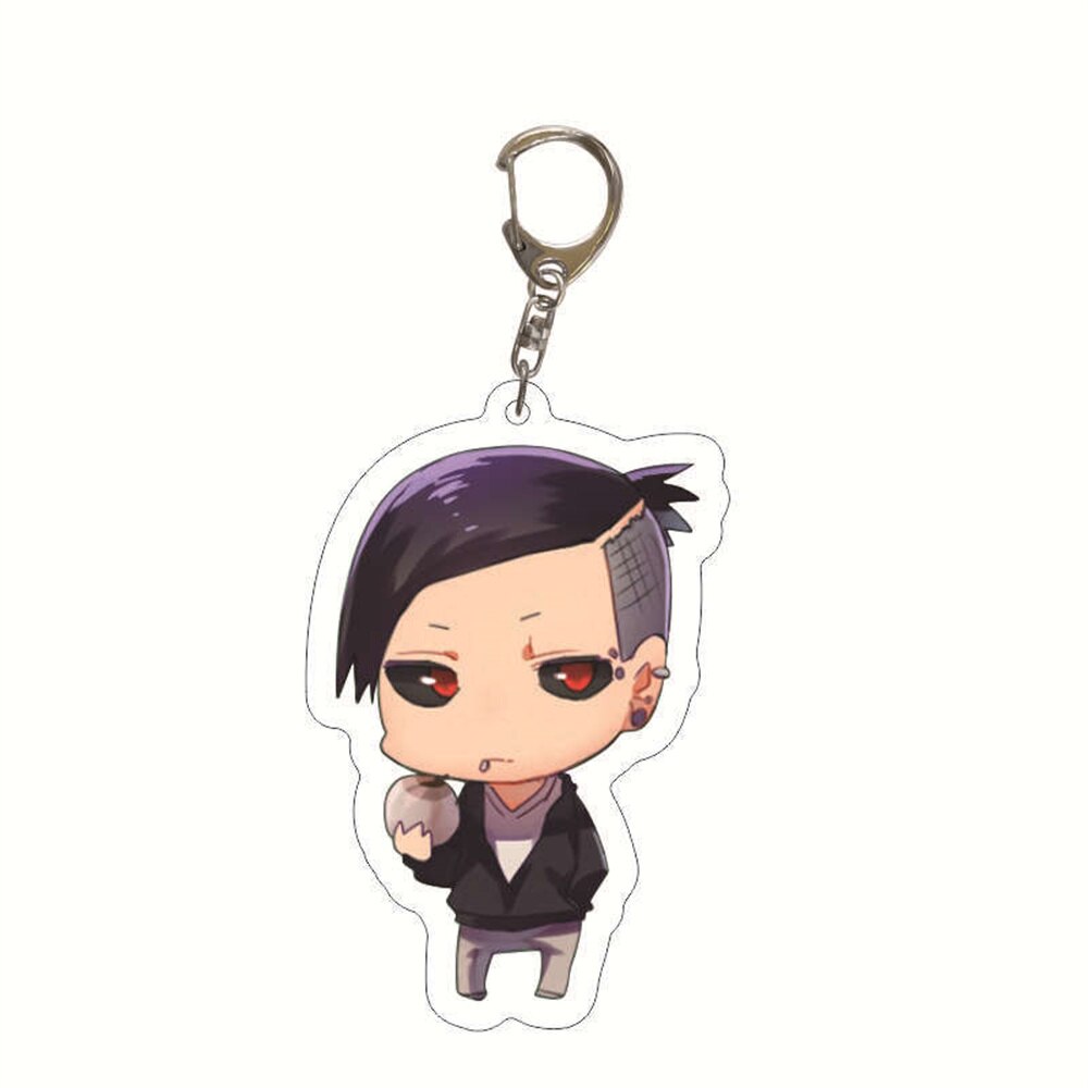 Anime Tokyo Ghoul Kaneki Ken Keychain Cosplay Acrylic Key Chain Pendant Keyring Prop