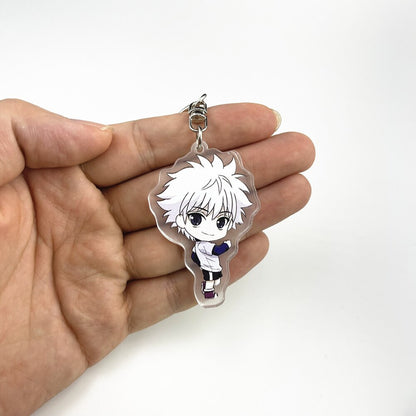 Anime Hunter x Hunter Hisoka Kurapika Killua Zoldyck Key Chain Pendant Cosplay Two-sided Acrylic Keychain Keyring Prop