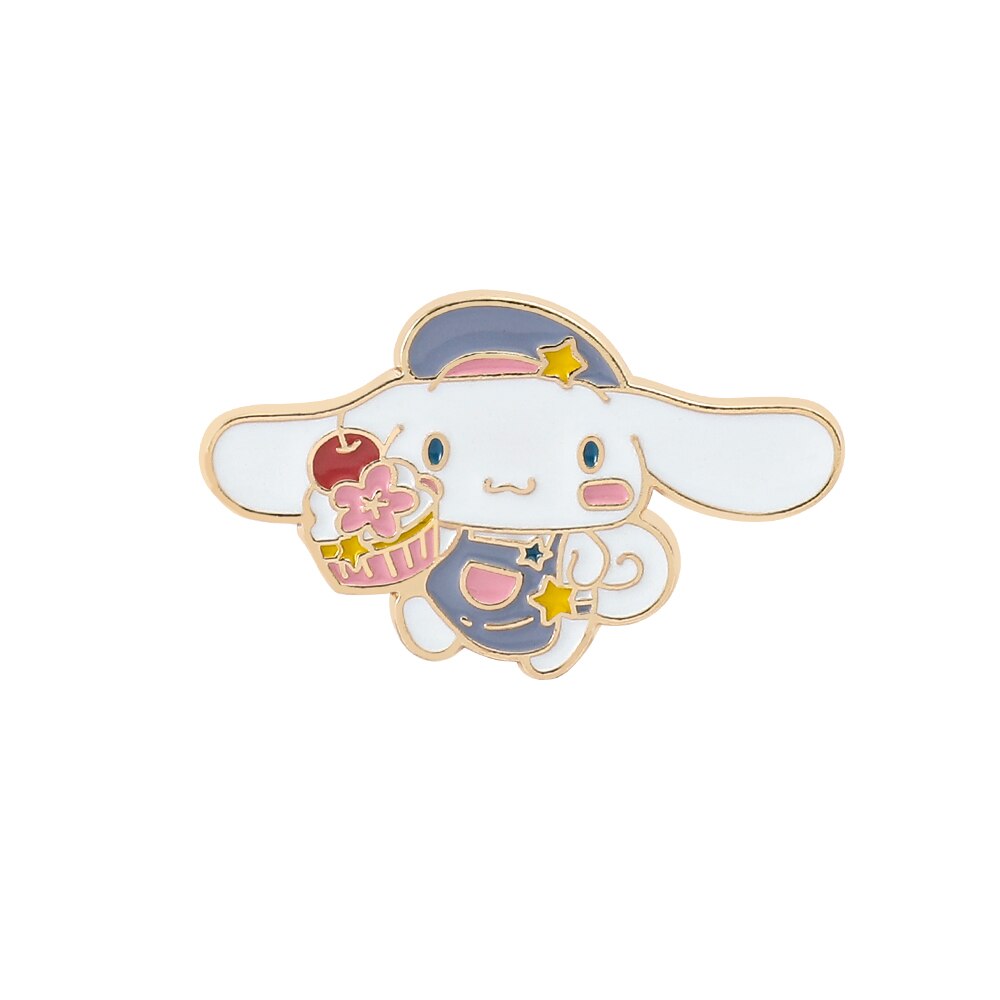 Fashion Kawaii Cinnamoroll My Melody Hello Kitty Sanrio Brooch Strawberry Creative Cute Metal Brooch Wholesale