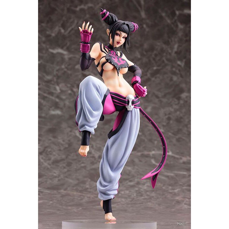 Stock Original Kotobukiya BISHOUJO STATUE Han Juri Street Fighter X Bishoujo Street Fighter Action Anime Figure Model Toys Doll