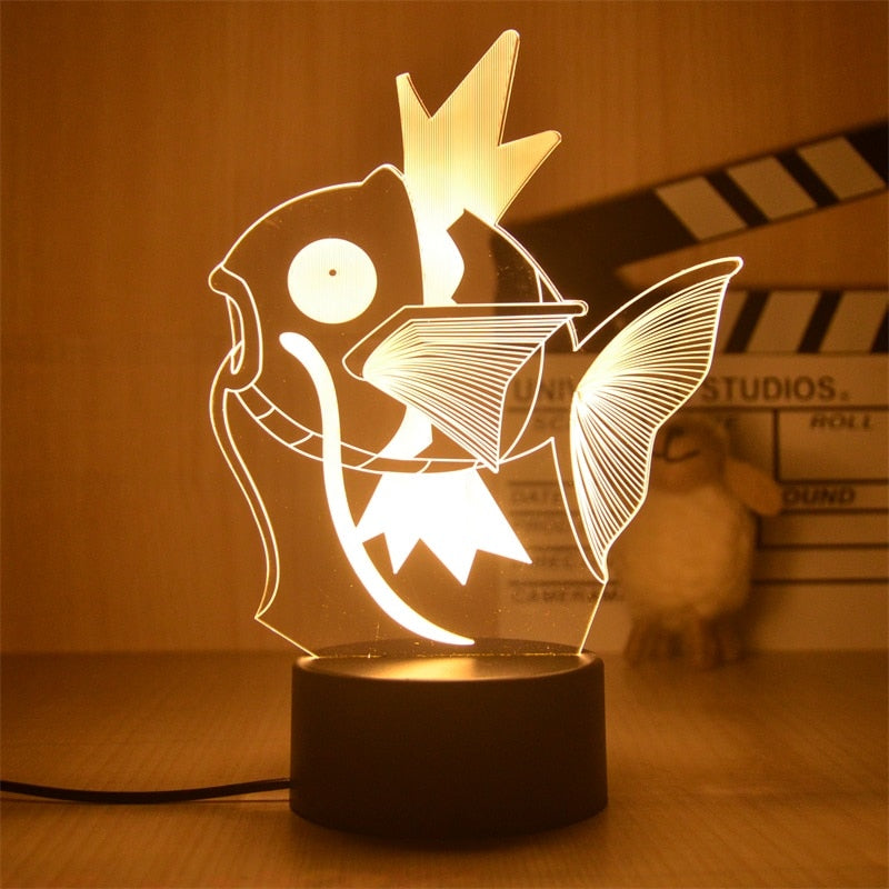 New Pokemon Pikachu Led 3D Night Light Kids Toy Anime Figures Cute Pikachu Bedside Lamp for Children Bedroom Decor Birthday Gift