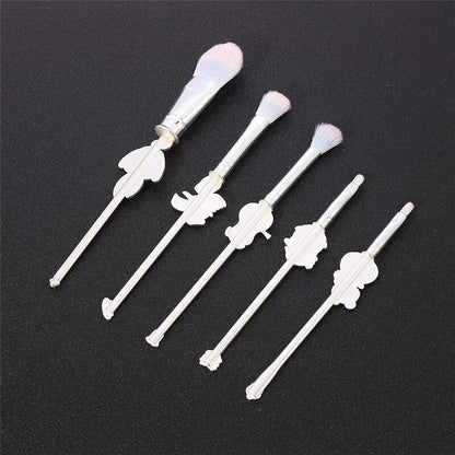 5pcs/set Animal Crossing Anime Cartoon Makeup Brush Set Newest Foundation Blending Brush Female Makeup Tool Anime Cosplay Prop