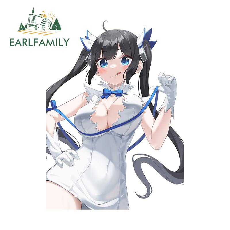 13cm Anime Girl Car Stickers DanMachi - Hestia Bumper Cute Vinyl Decals Personalized Decorative Accessories