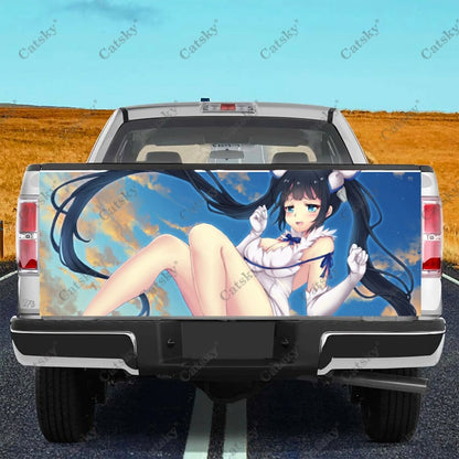 DanMachi Anime Truck Tailgate Sticker Decal Wrap Vinyl High-Definition Print Graphic Suitable for Pickup Trucks Weatherproof