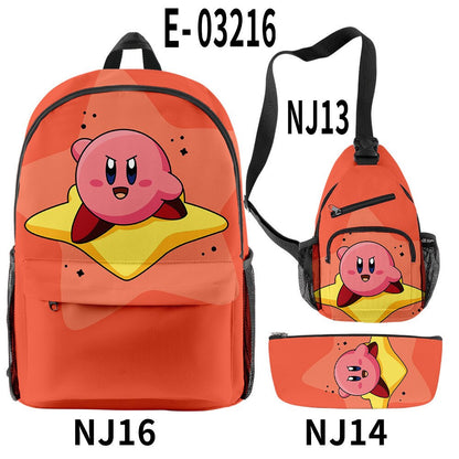 2023 NEW Anime Star Kabi Kirby Coin Purse 3D Children School Bags Kids Backpacks Kindergarten Chest Bag Crossbody Backpack