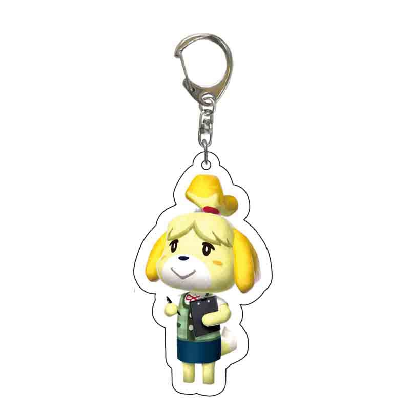 Game Animal Crossing Keychain Cartoon Animal Shaped Acrylic Pendant Keyring Fan Gift