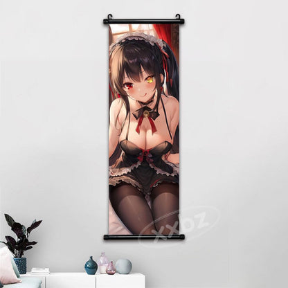 Anime Date A Live Poster Wall Art Canvas Kawaii Princess Pictures Modern Painting Tokisaki Kurumi Hanging Scroll Home Decor Gift