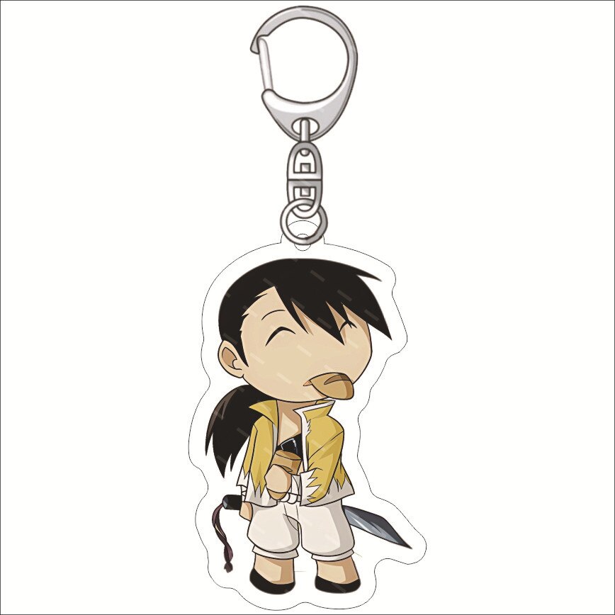 KeyChain Men Fullmetal Alchemist Key Chain Women Acrylic Key Ring Edward Elric Alphonse Pendant Winry Rockbell Party Kids Gift