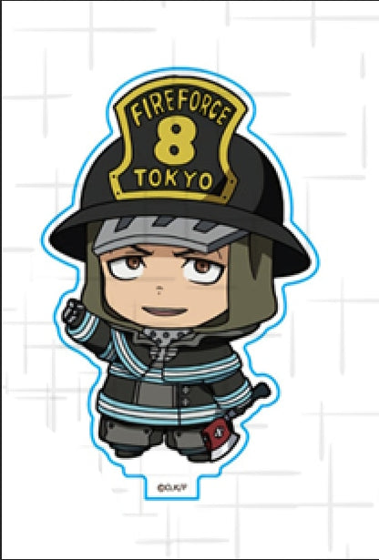 Fire Force Shinra Kusakabe Anime Enn Enn no Shouboutai Mini Action Figure Doll Acrylic Stands Model Cosplay Toy for Gift