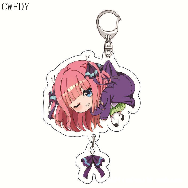 The Quintessential Quintuplets Keychain Anime Figure Nakano Ichika Nino Miku Yotsuba Itsuki Sisters Acrylic Charm Key Chain Gift