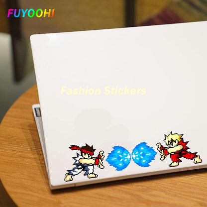 FUYOOHI Play Stickers for Street Fighter Vinyl Decals Creative Car Stickers Funny Waterproof Sunscreen Decoration Car Wrap