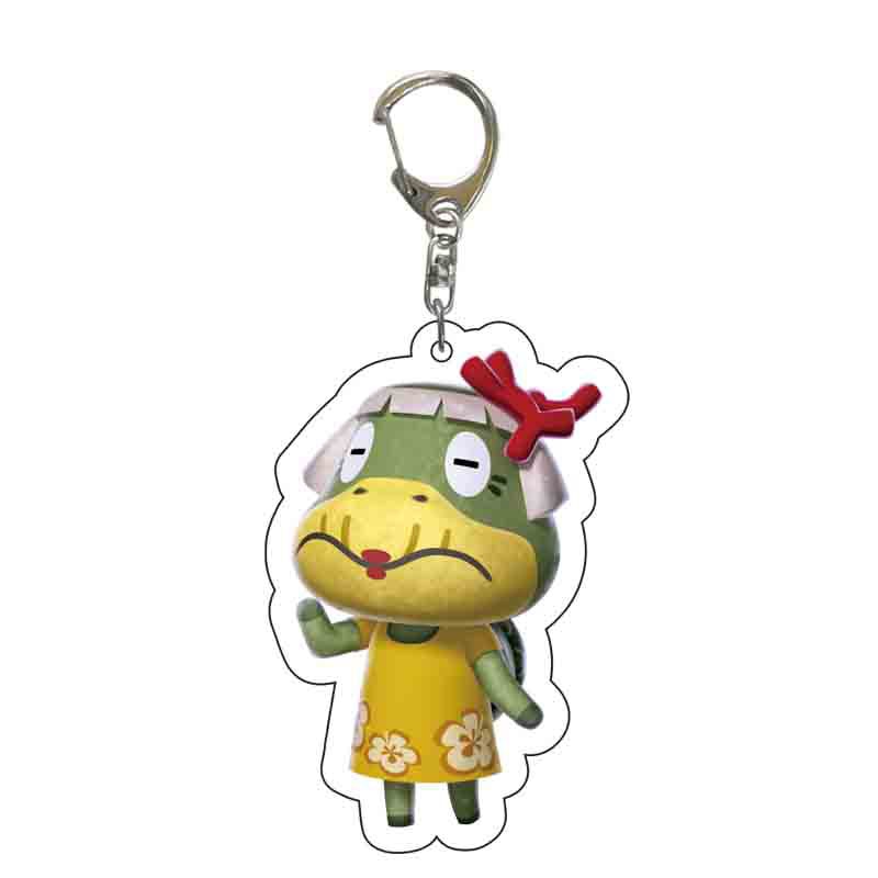 Game Animal Crossing Keychain Cartoon Animal Shaped Acrylic Pendant Keyring Fan Gift