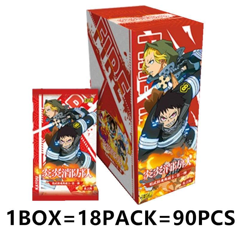 KAYOU Fire Force Card Shinra Kusakabe Arthur Boyle Maki Oze LGR Comics Peripheral Full Set of Card Collection Card Kids Xmas Toy