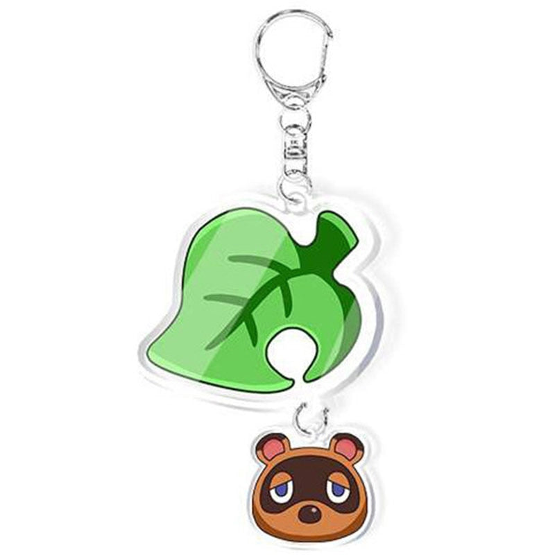 Game Animal Crossing Keychain Cartoon Animal Shaped Acrylic Pendant Keyring Fan Gift