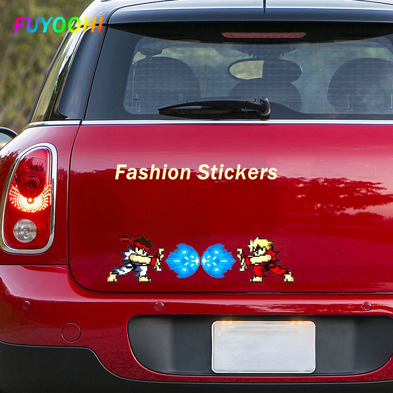 FUYOOHI Play Stickers for Street Fighter Vinyl Decals Creative Car Stickers Funny Waterproof Sunscreen Decoration Car Wrap