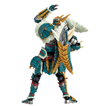 17cm Monster Hunter Jinou/Rathalos Anime Figure Revoltech Yamaguchi Action Figure Hunter Swordsman Figurine Adult Model Doll Toy