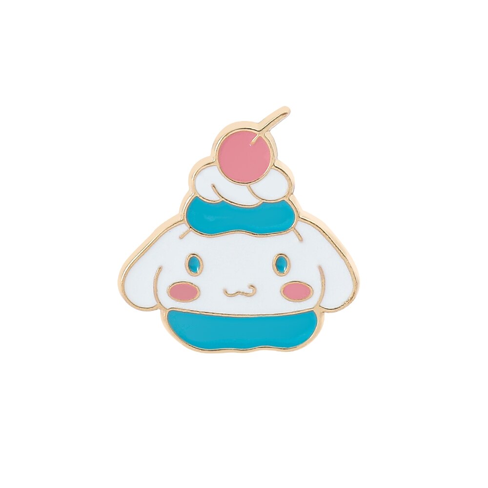 Fashion Kawaii Cinnamoroll My Melody Hello Kitty Sanrio Brooch Strawberry Creative Cute Metal Brooch Wholesale