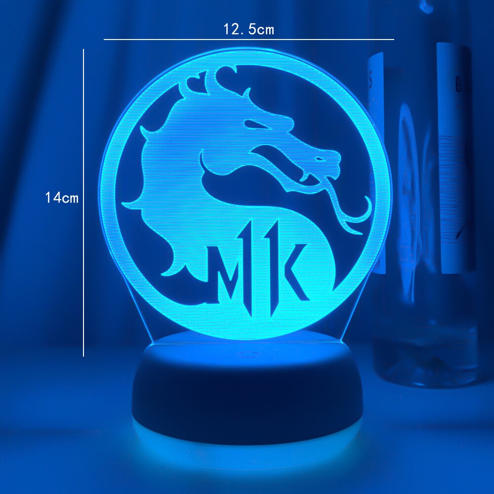 Game Mortal Kombat 11 Logo Night Light Led Touch Sensor Color Changing Nightlight for Kids Child Bedroom Decor Gift Table Lamp