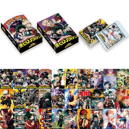 30 Pcs/box Cartoon Japan Anime My Hero Academia Lomo Cards Paper Photocards Postcards for Fans Birthday Collection Gifts Toys