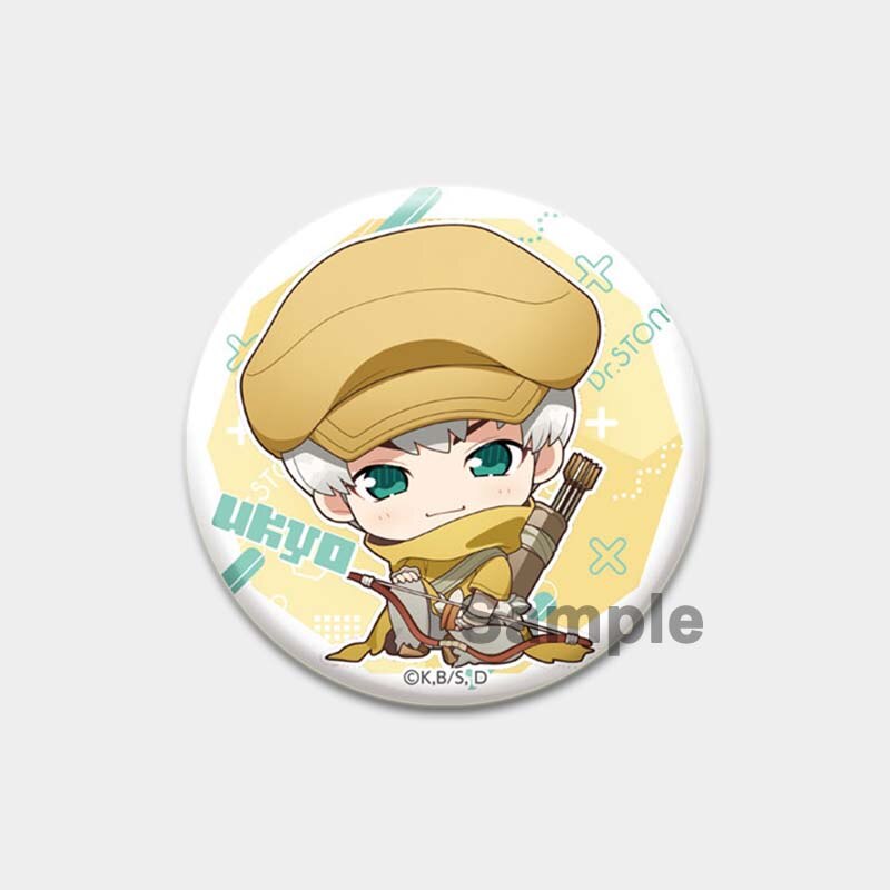 Dr. Stone Cute Enamel Pin Badges Manga Lapel Pins for Backpacks 58mm Round Anime Brooches on Clothes Jewelry Accessories Gifts