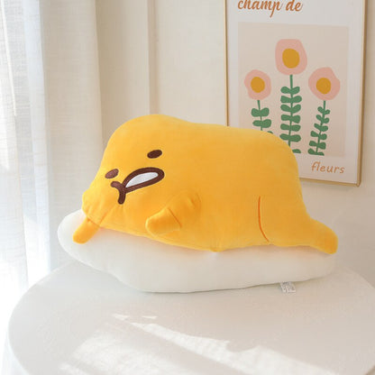 Sanrio Kawaii Gudetama Cartoon Plush Doll Children&#39;s Doll Plush Toy Sofa Backrest Throw Pillow Home Decor Surprise Birthday Gift