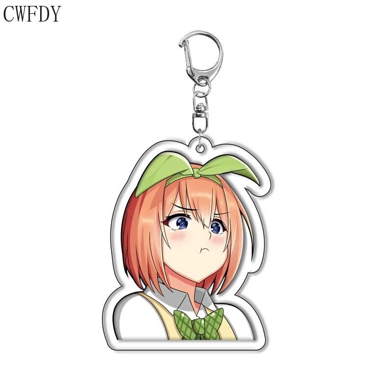 The Quintessential Quintuplets Keychain Anime Figure Nakano Ichika Nino Miku Yotsuba Itsuki Sisters Acrylic Charm Key Chain Gift