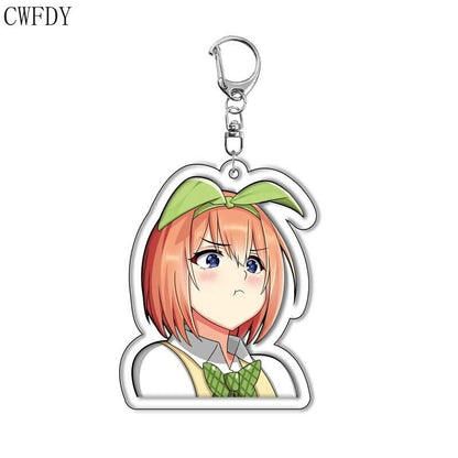 The Quintessential Quintuplets Keychain Anime Figure Nakano Ichika Nino Miku Yotsuba Itsuki Sisters Acrylic Charm Key Chain Gift