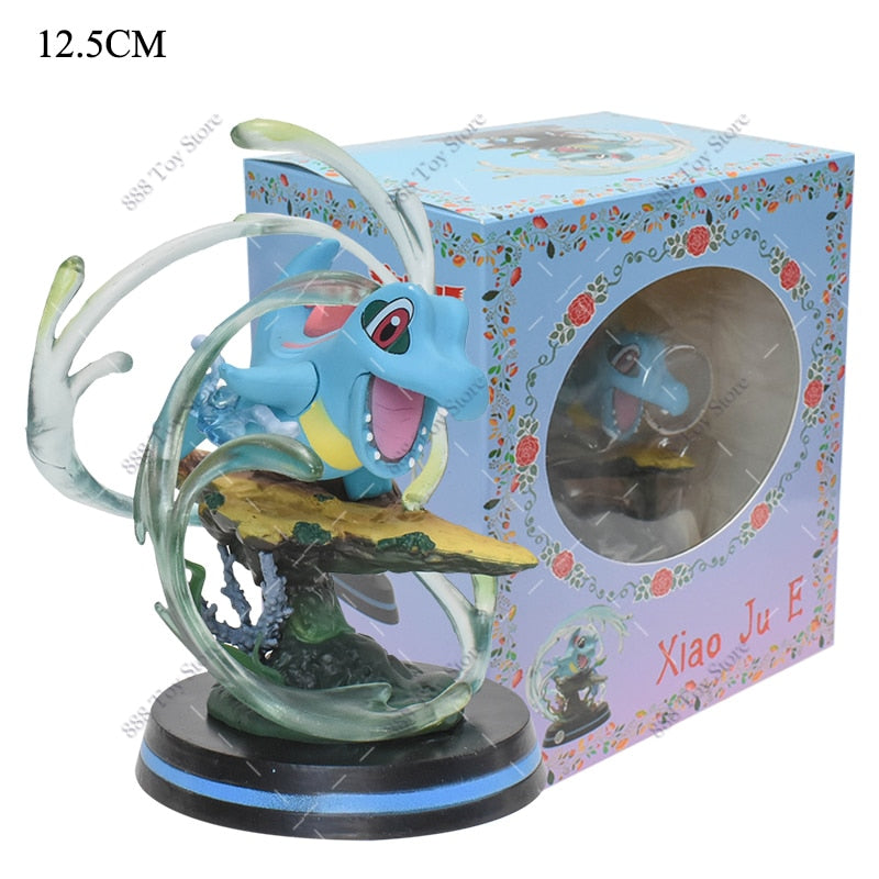 Anime Pokemon Figure Charizard Squirtle Bulbasaur Vulpix Scenes Special Effects Version Figurine Toys PVC Model Collection Dolls