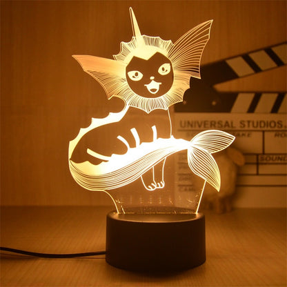 New Pokemon Pikachu Led 3D Night Light Kids Toy Anime Figures Cute Pikachu Bedside Lamp for Children Bedroom Decor Birthday Gift