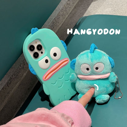 Kawaii Hangyodon Sanrio Cartoon AirPods pro1/2/3 Plush Generation Earphone Cover Bluetooth Wireless Headset Cover Plush Toy Girls Gift