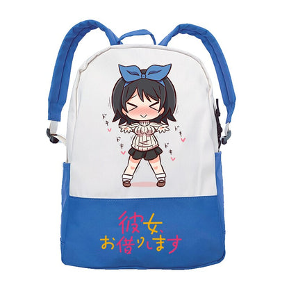 Anime Rent A Girlfriend Manga Kanojo Okarishimasu Patchwork Casual Kawaii Shoulder Schoolbag Backpacks