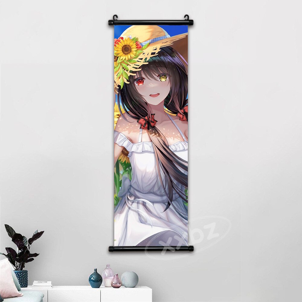 Anime Date A Live Poster Wall Art Canvas Kawaii Princess Pictures Modern Painting Tokisaki Kurumi Hanging Scroll Home Decor Gift