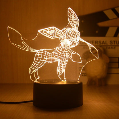 New Pokemon Pikachu Led 3D Night Light Kids Toy Anime Figures Cute Pikachu Bedside Lamp for Children Bedroom Decor Birthday Gift