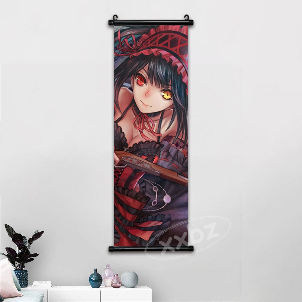 Anime Date A Live Poster Wall Art Canvas Kawaii Princess Pictures Modern Painting Tokisaki Kurumi Hanging Scroll Home Decor Gift