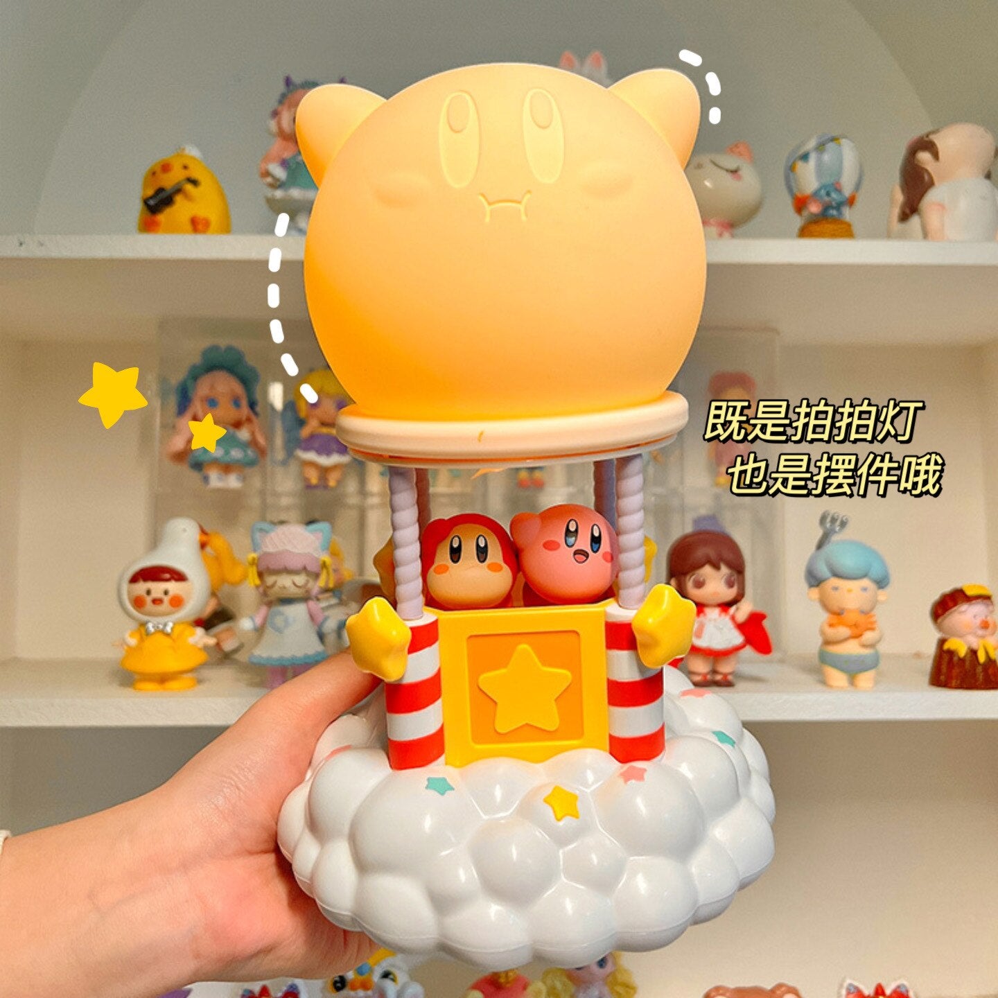 Genuine Kirby Clap Lamp Lights Toy Figure Cute Table Kabi Lamp Night Cartoon Game Light Action Figure Toys Kids Gifts